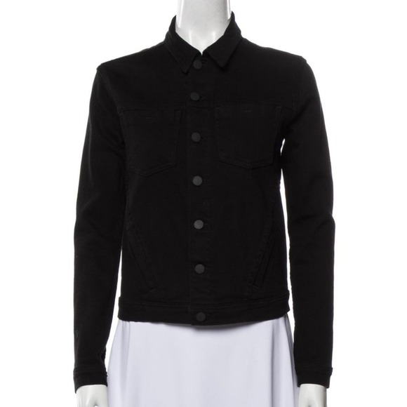 L'AGENCE Celine denim jacket. XS. Black.